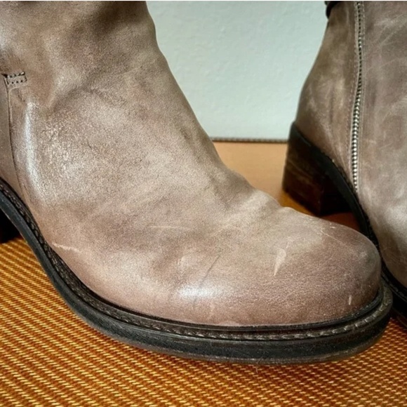 A.S. 98 Brown Leather Ankle Boots Studded Straps & Chunky Heel Size EU 40 - Picture 9 of 14